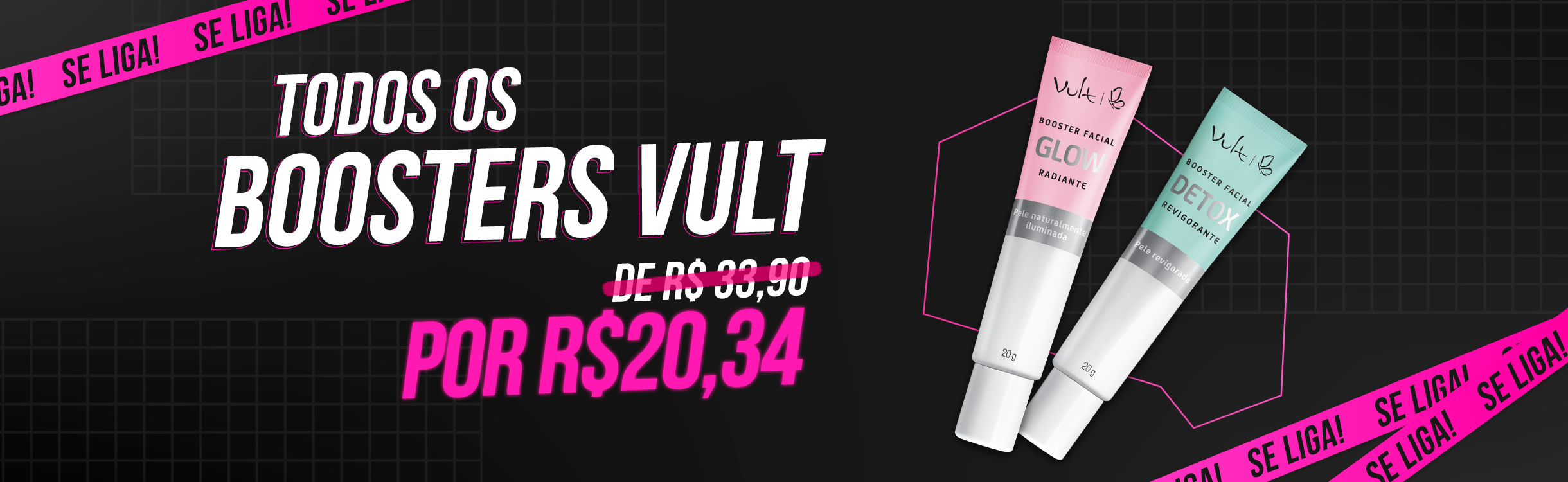 Boosters faciais com desconto!