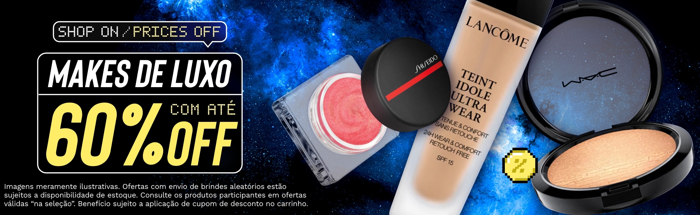 Makes de Luxo com até 60% OFF
