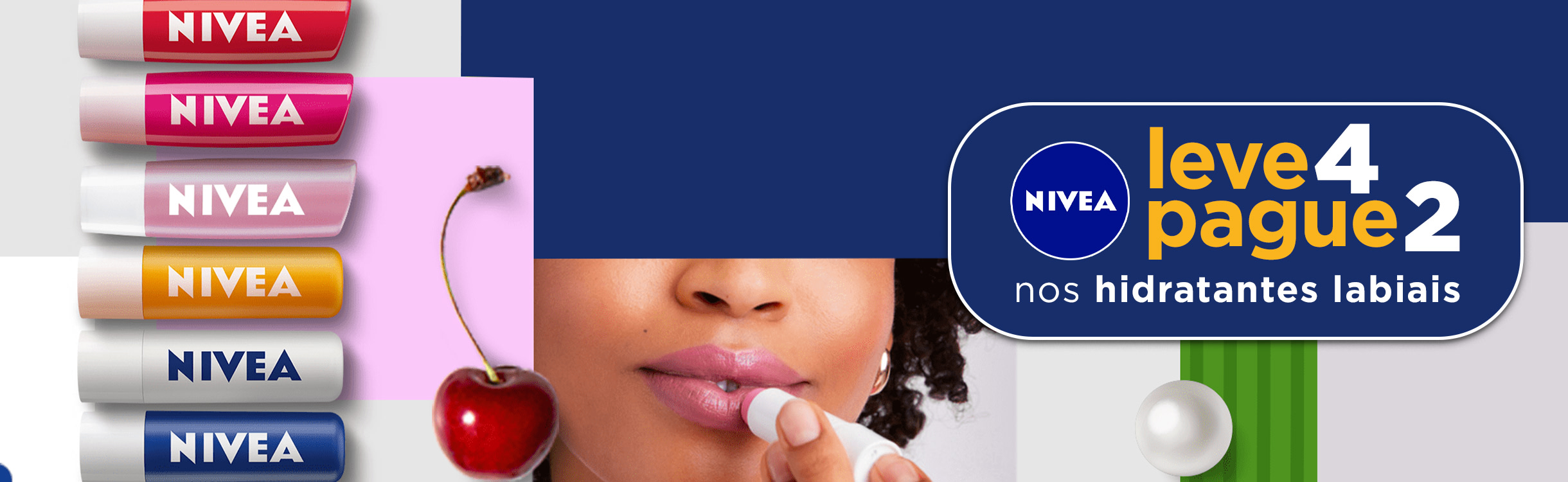 Nivea | Leve 3 e Pague 2 nos Lip's