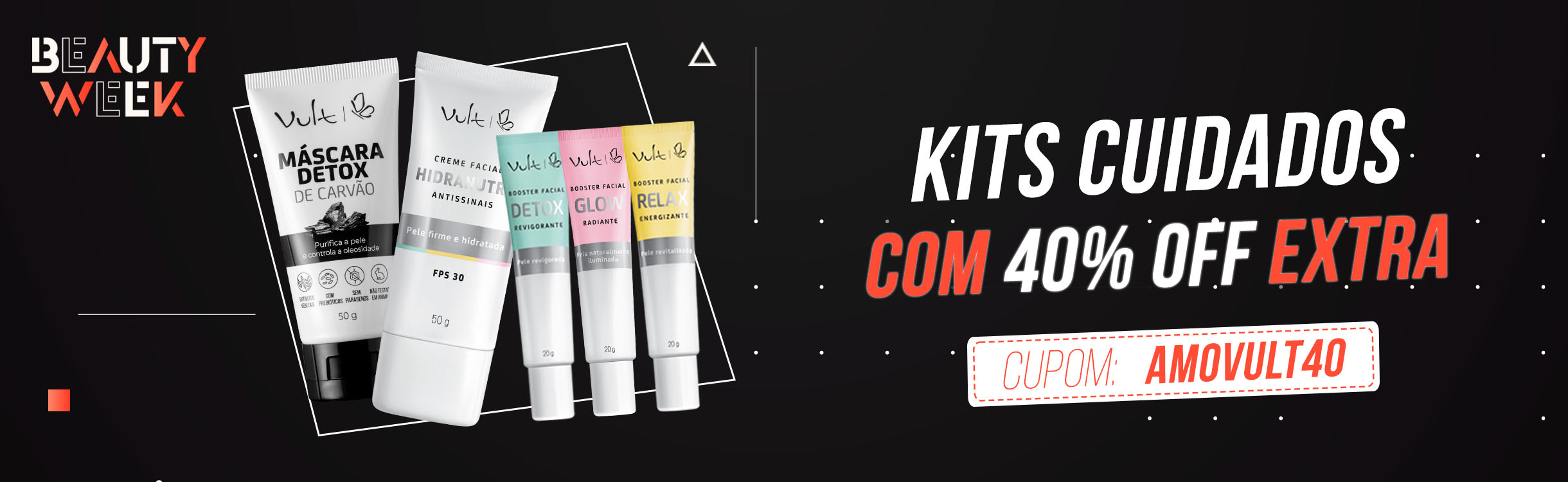 Kits de Cuidados com 40% off extra para você!