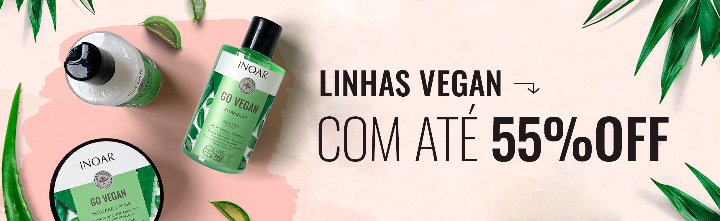 Linhas Vegan com até 55% OFF