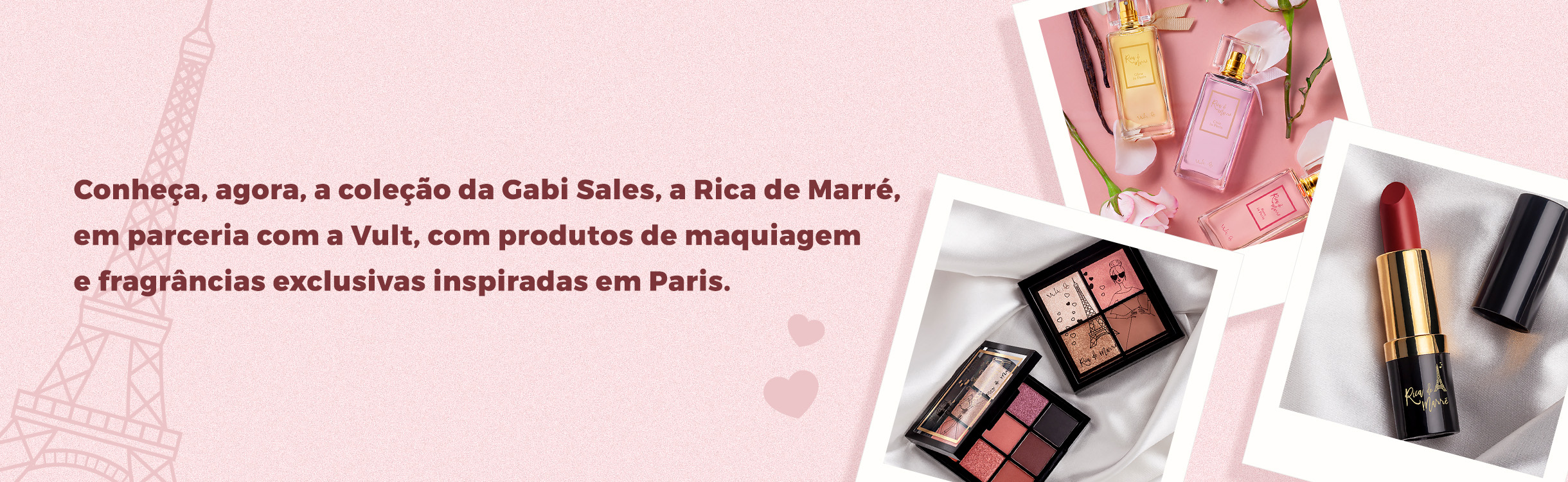 Coleção de maquiagem e fragrâncias Rica de Marré by Vult.