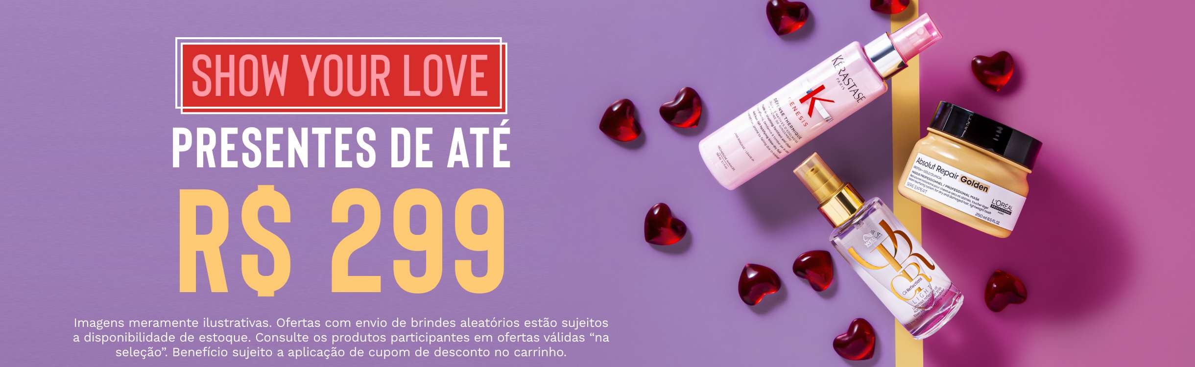 Seleção namorados - presentes até R$ 299