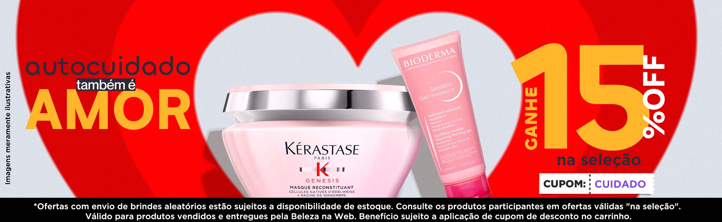 Renove a rotina de autocuidado com 15% OFF Extra nessa seleção: