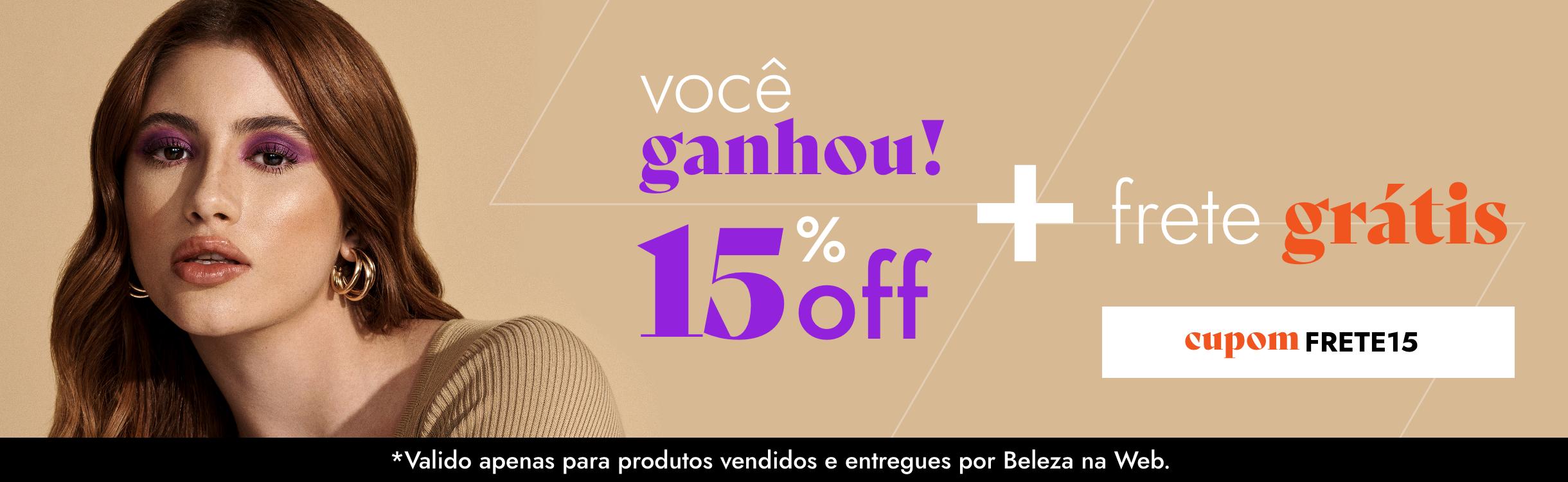 15% OFF Extra + Frete Grátis