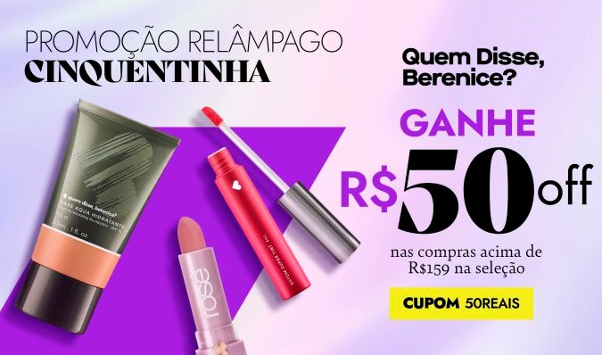 Você ganhou R$50 OFF!
