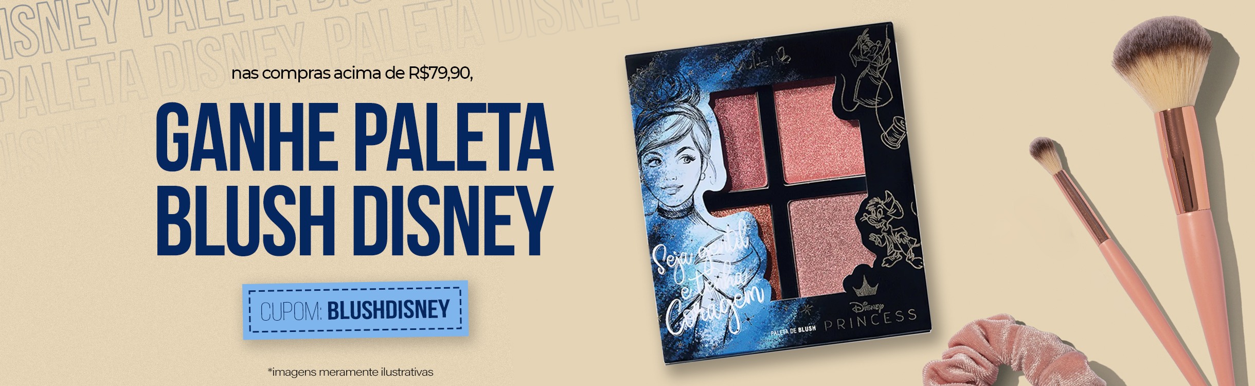 Ganhe 1 paleta de blush Disney!