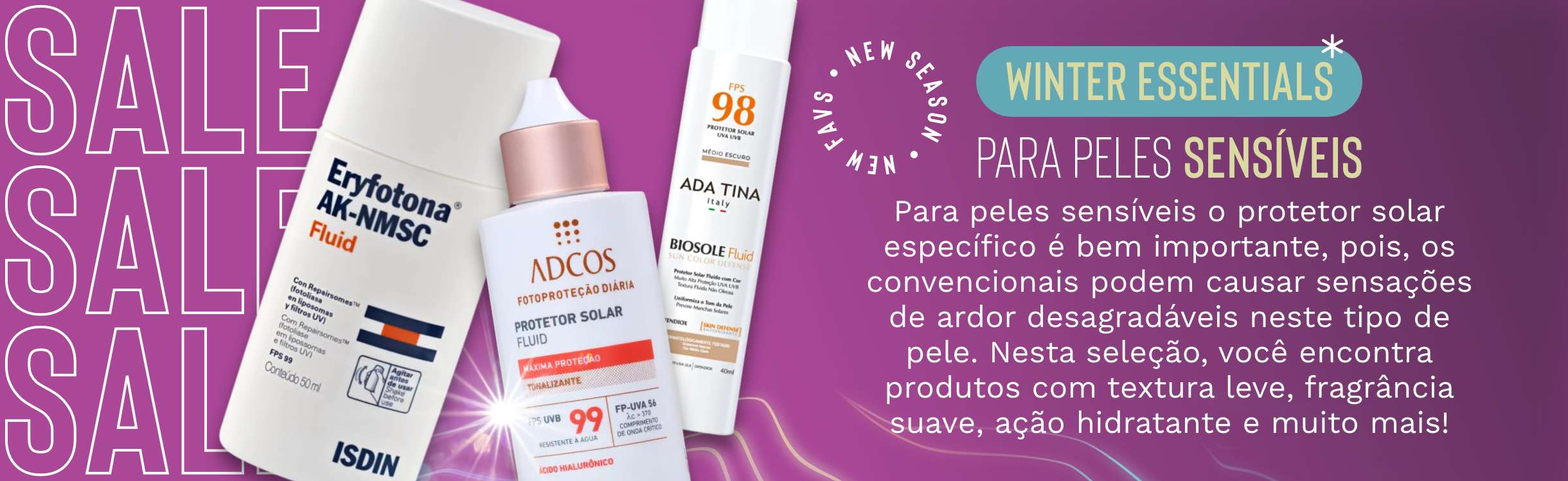 Protetor solar para peles sensíveis