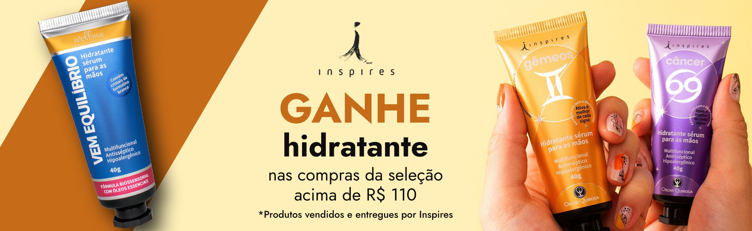 Inspires: Ganhe hidratante de mãos nas compras da seleção