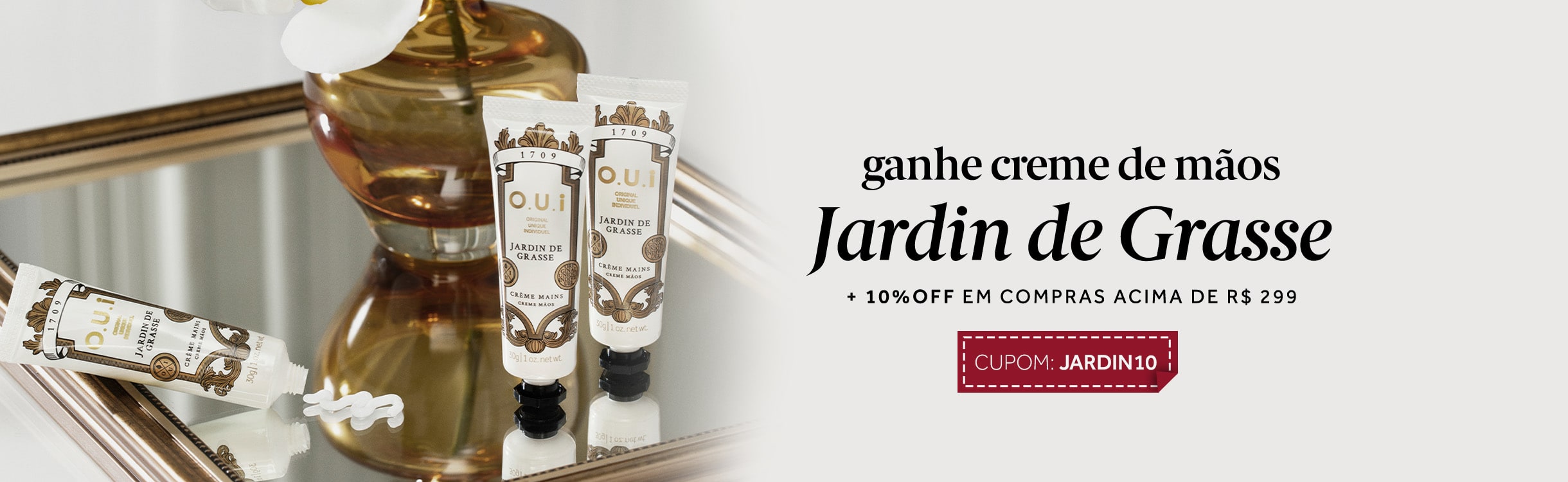 Ganhe Creme de Mãos Jardin de Grasse