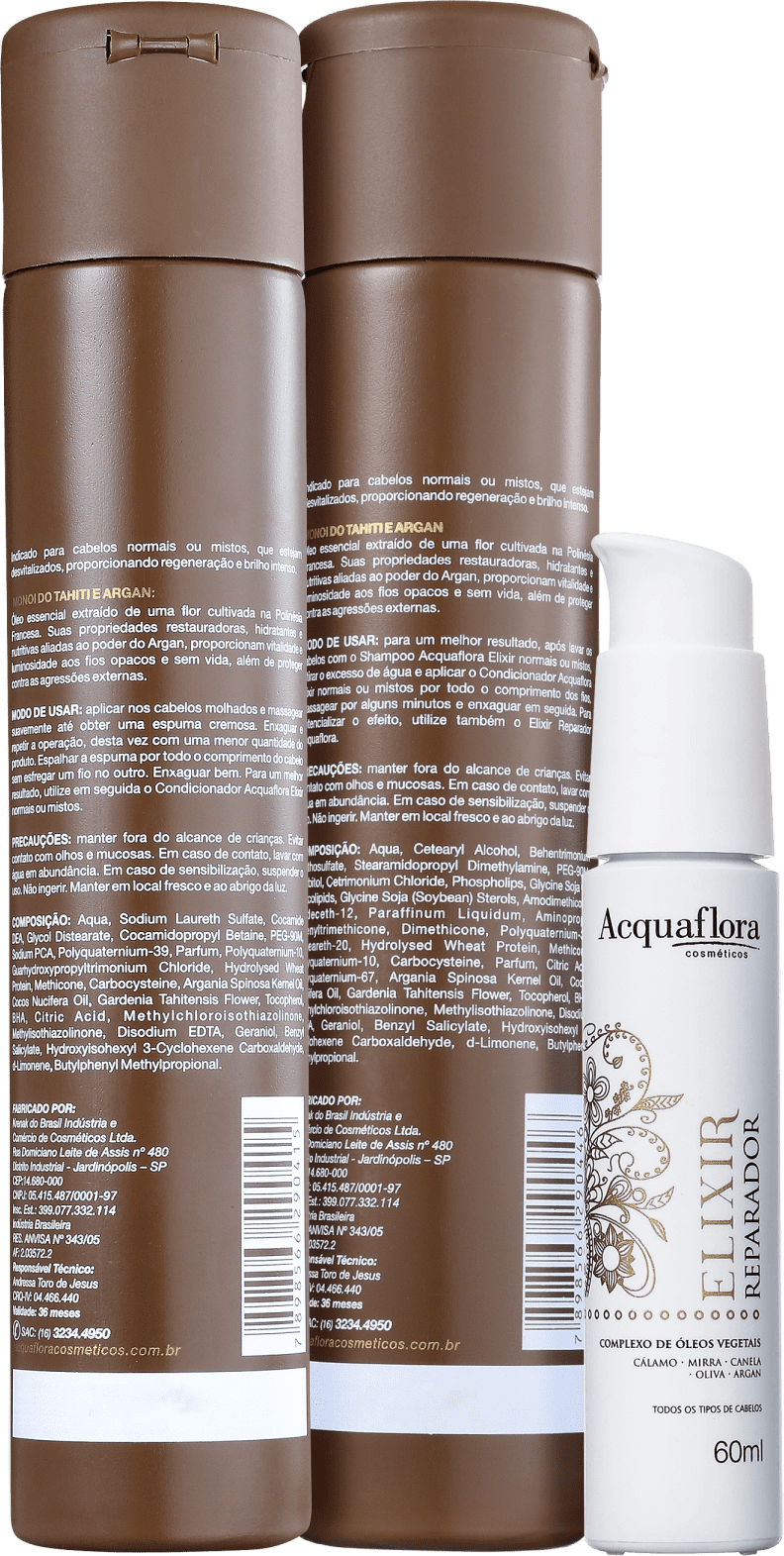 Kit Acquaflora Elixir Normais ou Mistos (3 Produtos)