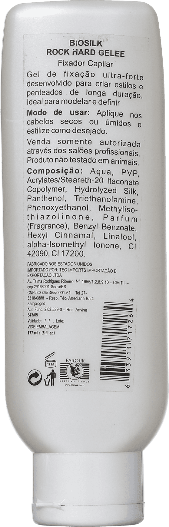 Biosilk Style Rock Hard Gelee - Gel Fixador 177ml