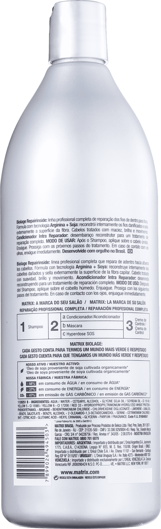 Matrix Biolage Repairinside Condicionador Intra Reparador - Condicionador Reparador 1000ml