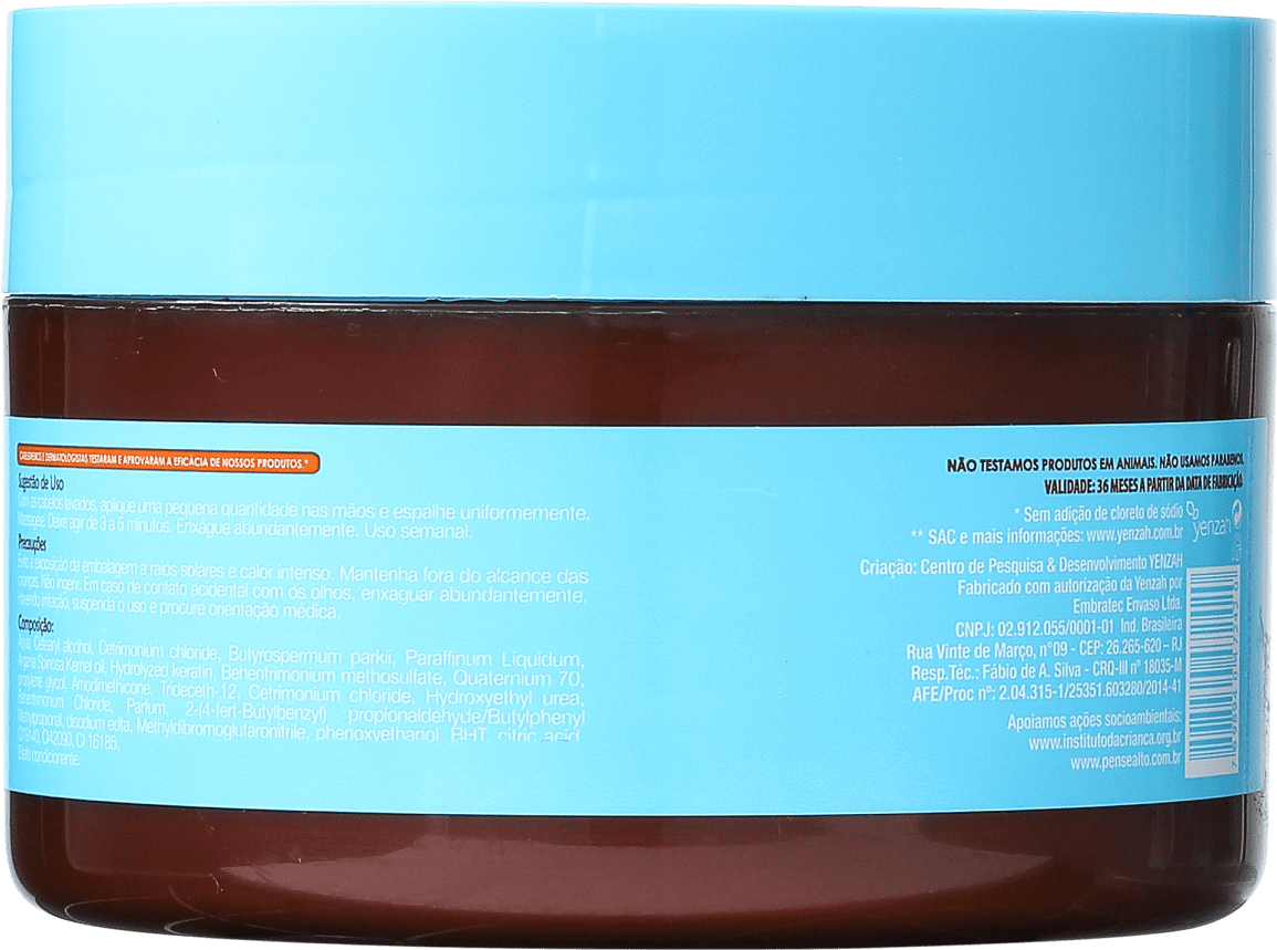 Yenzah OM Óleo de Marrocos - Máscara de Hidratação 300g