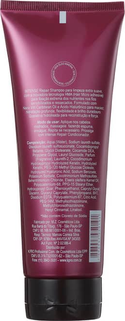 K.Pro Intense Repair - Shampoo sem Sal 240ml