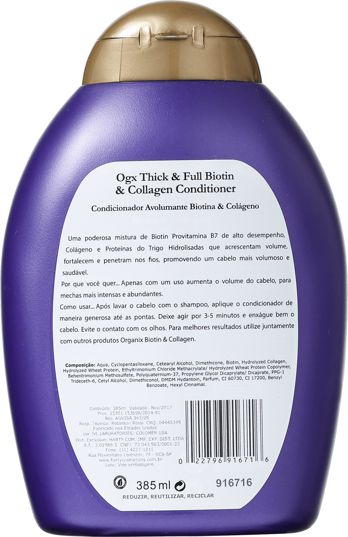 Organix Biotin & Collagen Conditioner - Condicionador 385ml