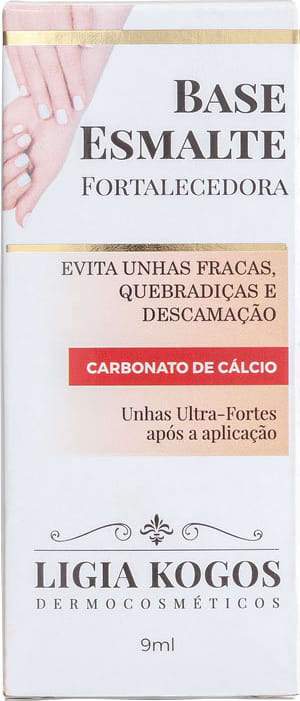 Ligia Kogos Base Esmalte para Unhas Fracas - Base Fortalecedora 12ml