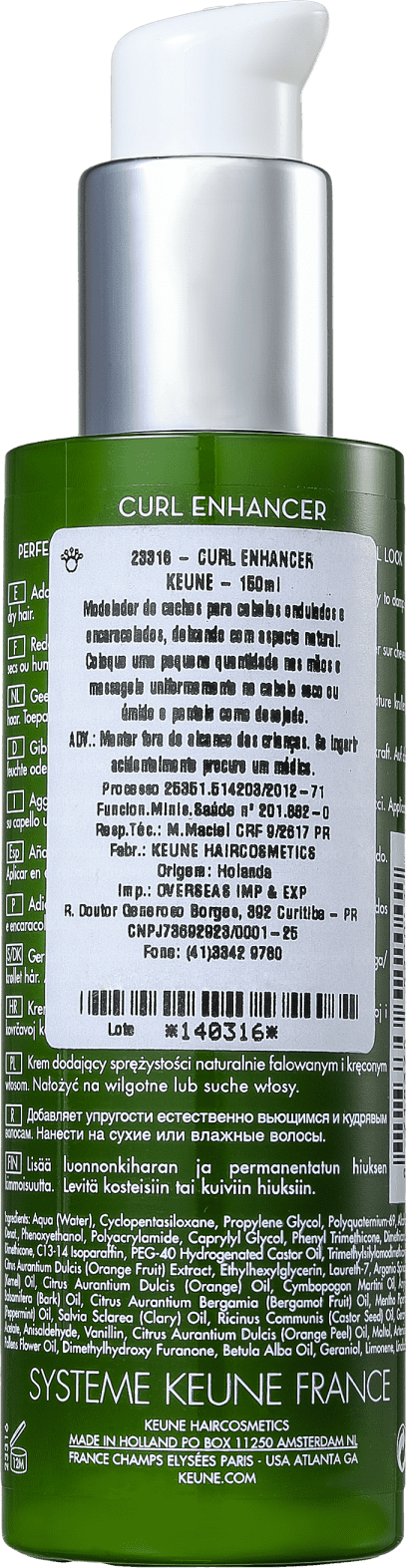 Keune So Pure Curl Enhancer - Ativador de Cachos 150ml