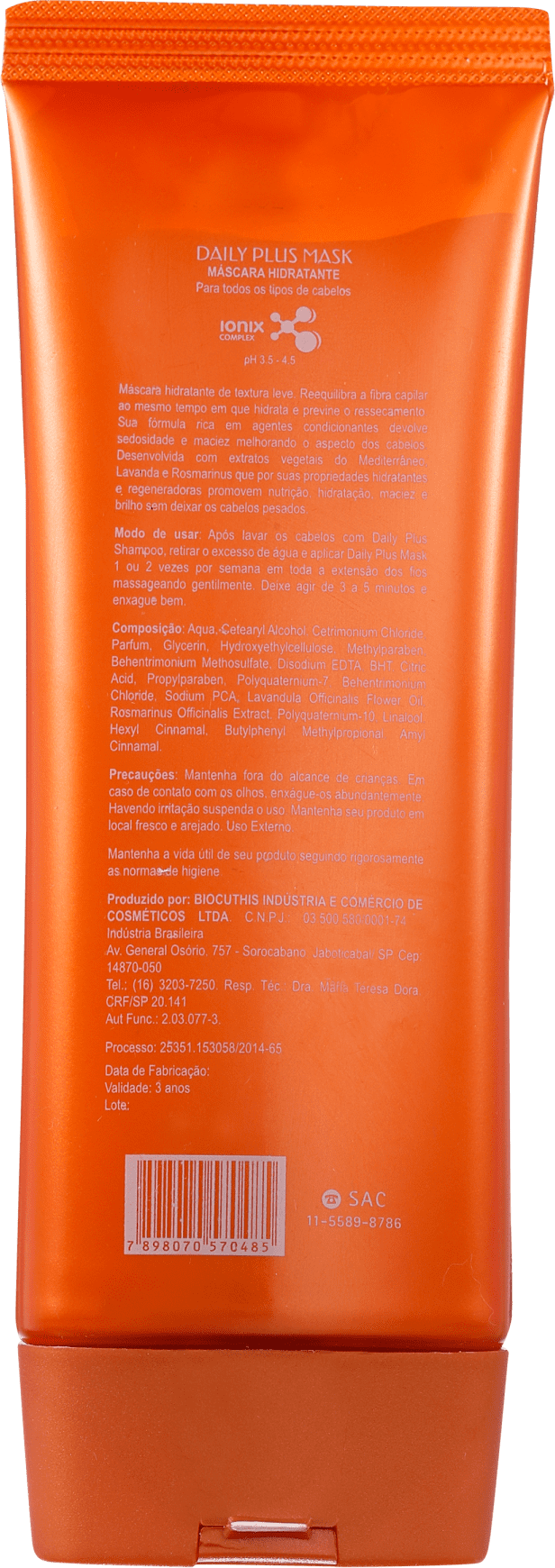 Mediterrani Daily Plus - Máscara de Hidratação 200g