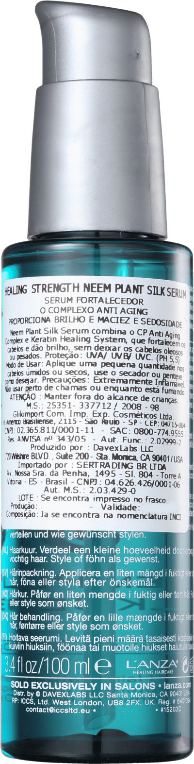 L'Anza Healing Strength Neem Plant Silk - Sérum Capilar 100ml