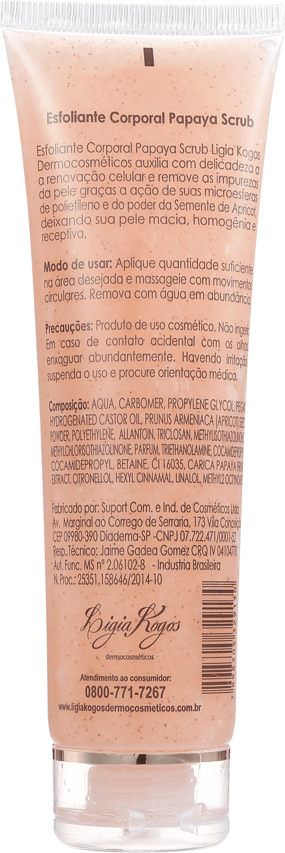 Ligia Kogos Papaya Scrub - Esfoliante Corporal 150g