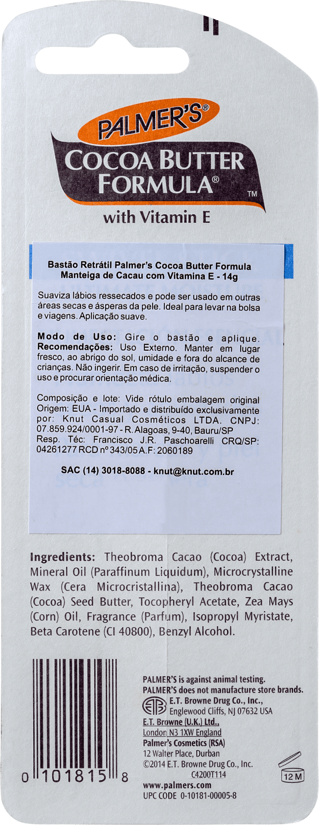 Palmer's Cocoa Butter Formula Swivel Stick for Marks, Blemishes & Rough, Dry Skin - Bastão Hidratante 14g