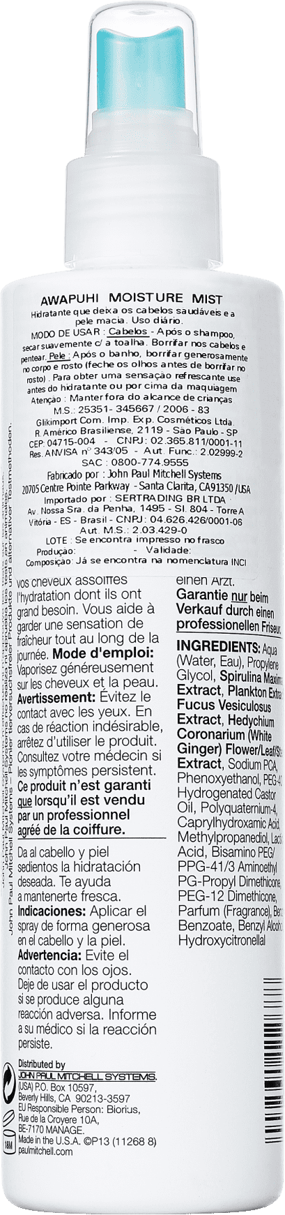 Paul Mitchell Moisture Awapuhi Mist - Spray Leave-in 250ml