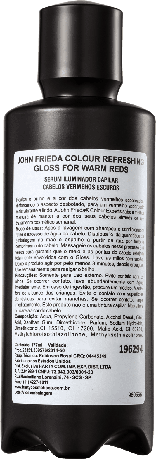 John Frieda Colour Refreshing Gloss For Warm Reds - Sérum Tonalizante 177ml