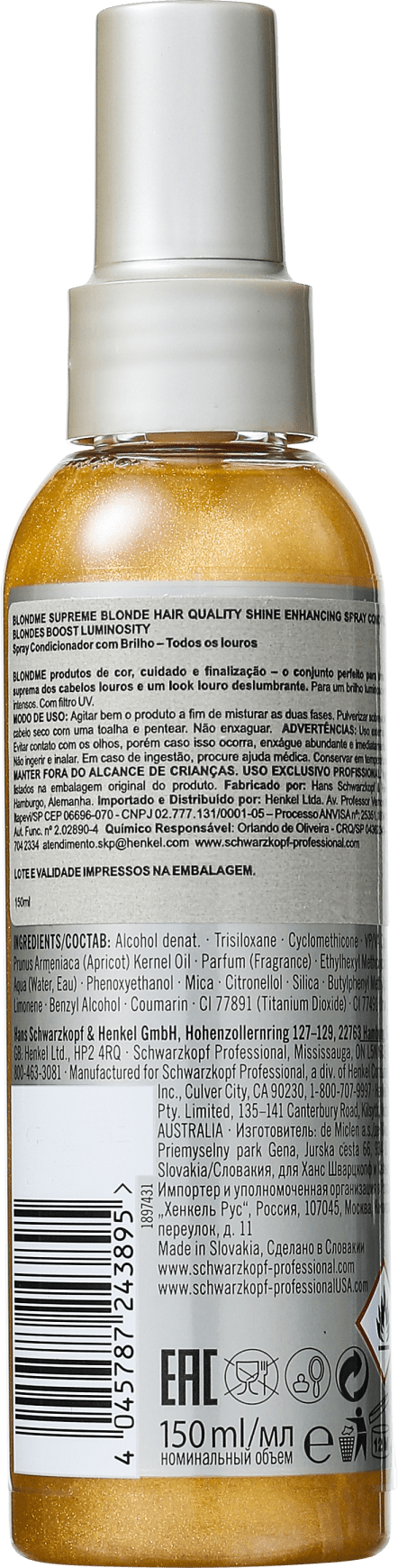 Schwarzkopf Professional BlondMe Shine Enhancing - Spray Leave-in 150ml