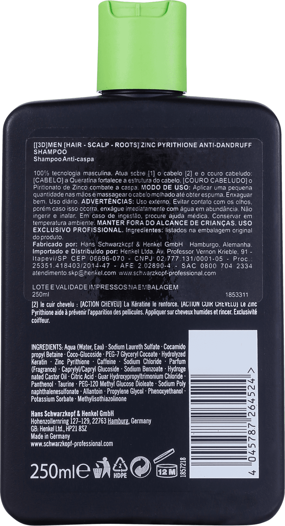 Schwarzkopf Professional 3DMension Anti-Dandruff - Shampoo 250ml