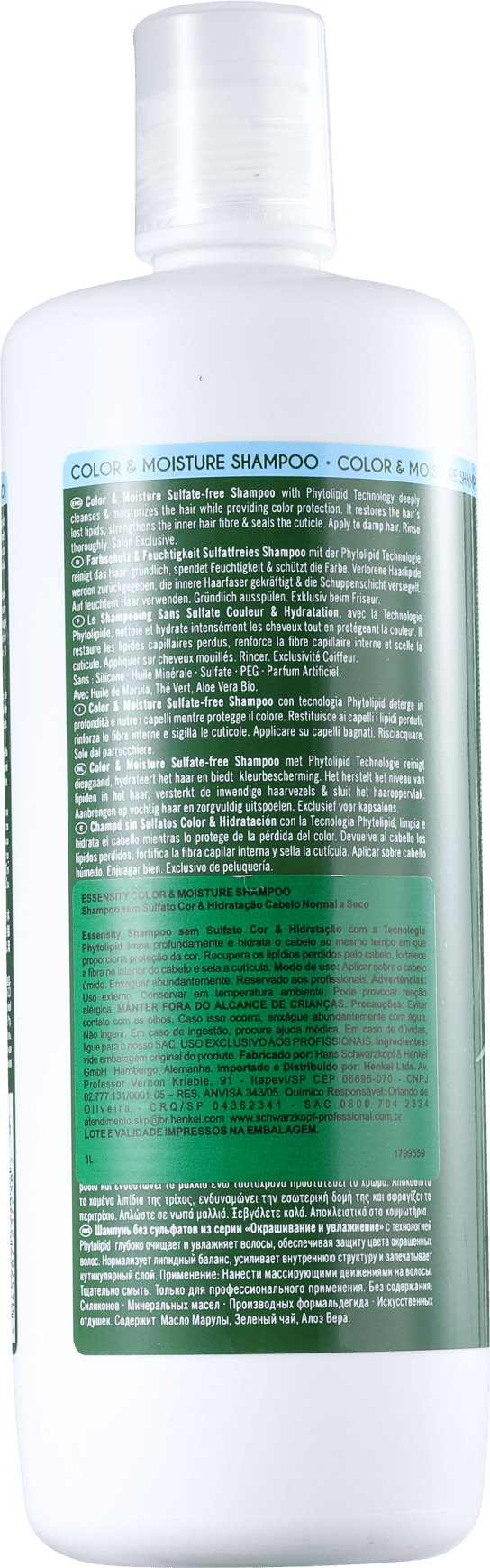 Schwarzkopf Professional Essensity Color & Moisture - Shampoo sem Sulfato 1000ml