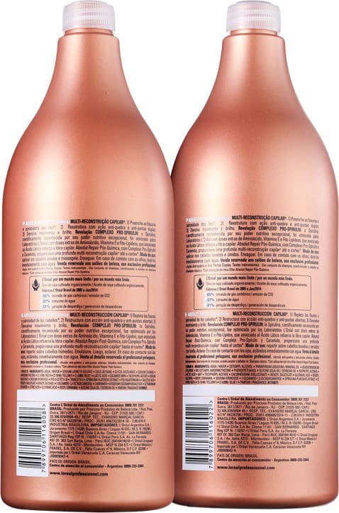 Kit L'Oréal Professionnel Absolut Repair Pós-Química Multi-reconstrutor Salon (2 Produtos)