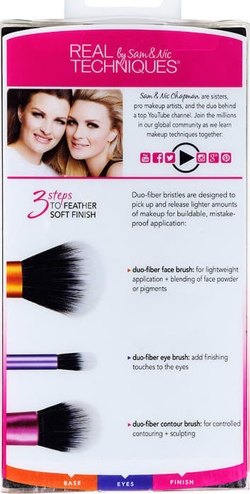 Kit de Pincéis Real Techniques Duo Fiber Collection (3 produtos)