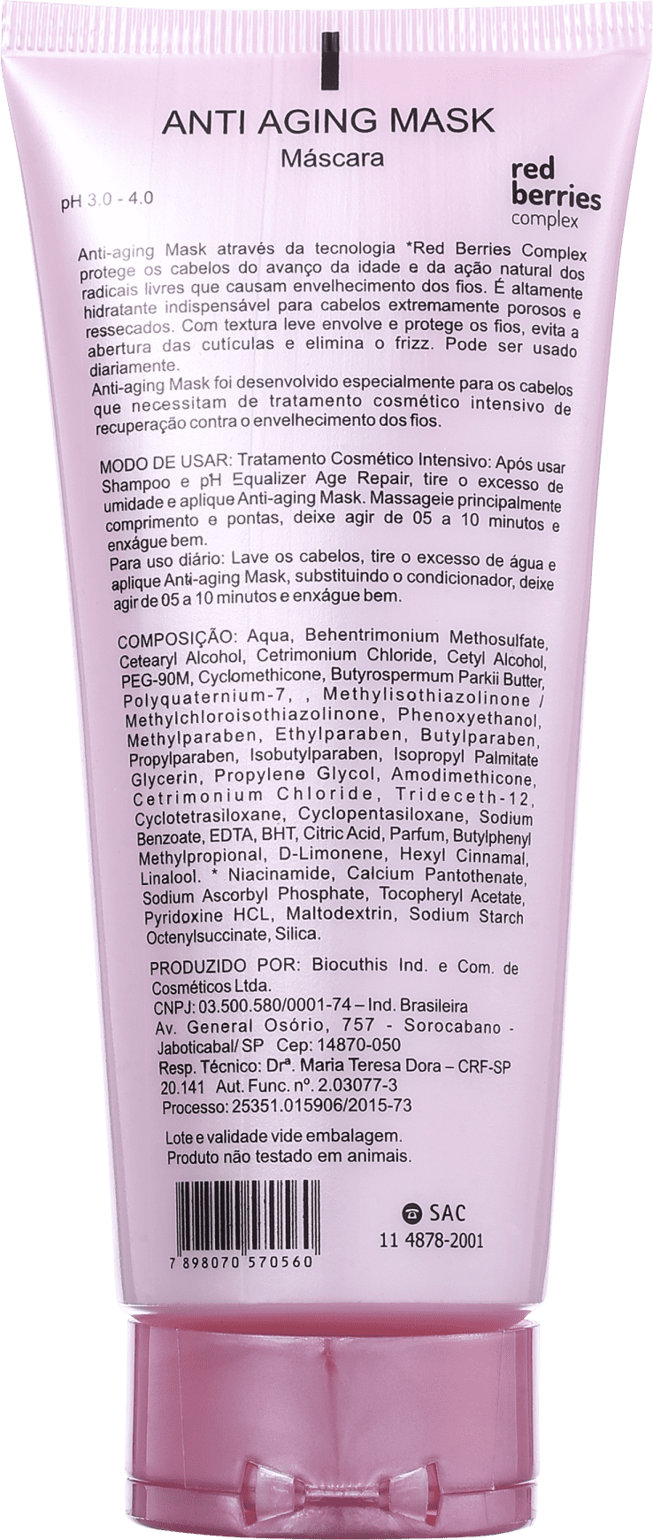 Mediterrani Age Repair Anti Aging - Máscara Capilar 200g