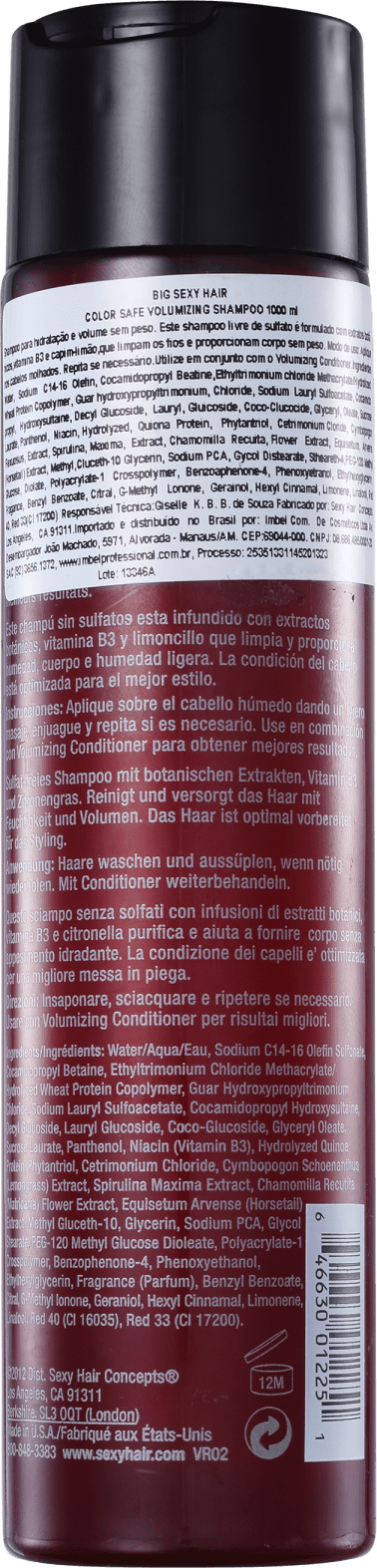 Sexy Hair Big Extra Volumizing - Shampoo sem Sulfato 300ml