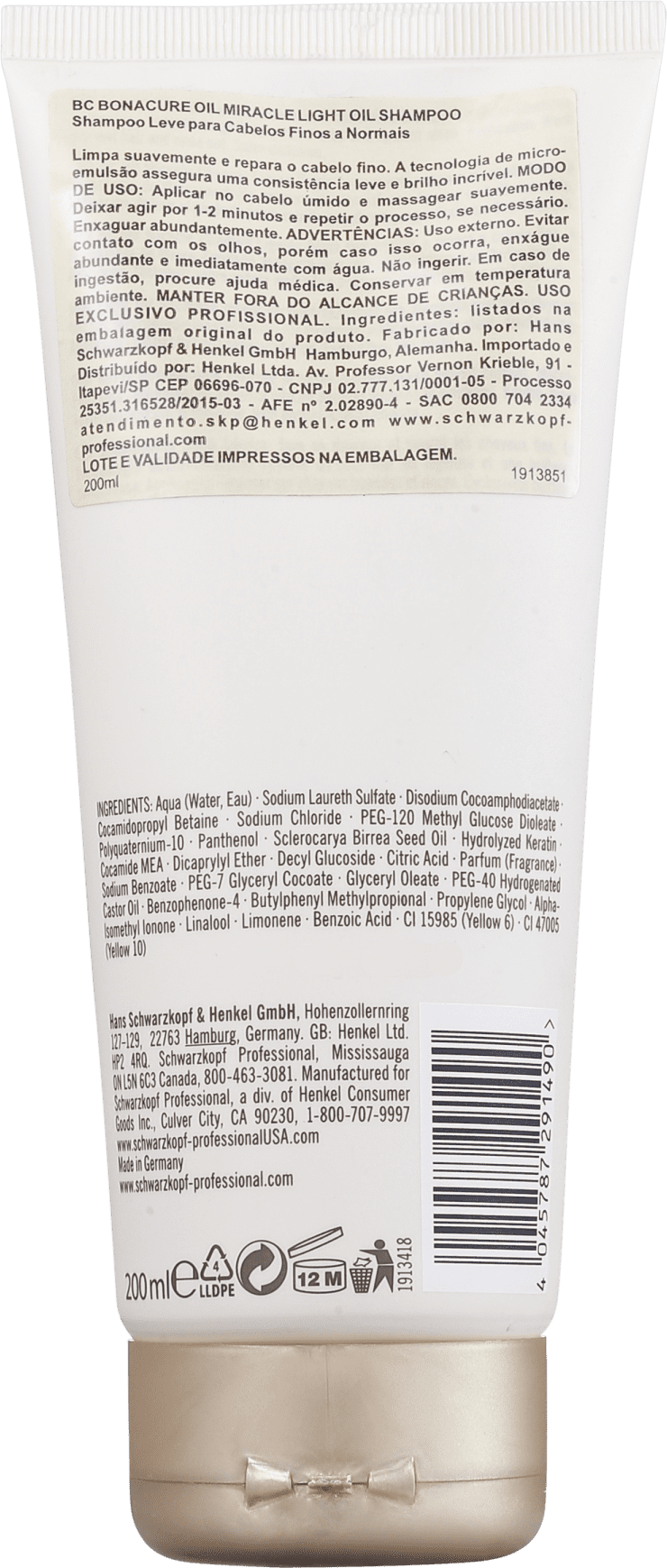 Schwarzkopf Professional BC Bonacure Oil Miracle Light - Shampoo 200ml