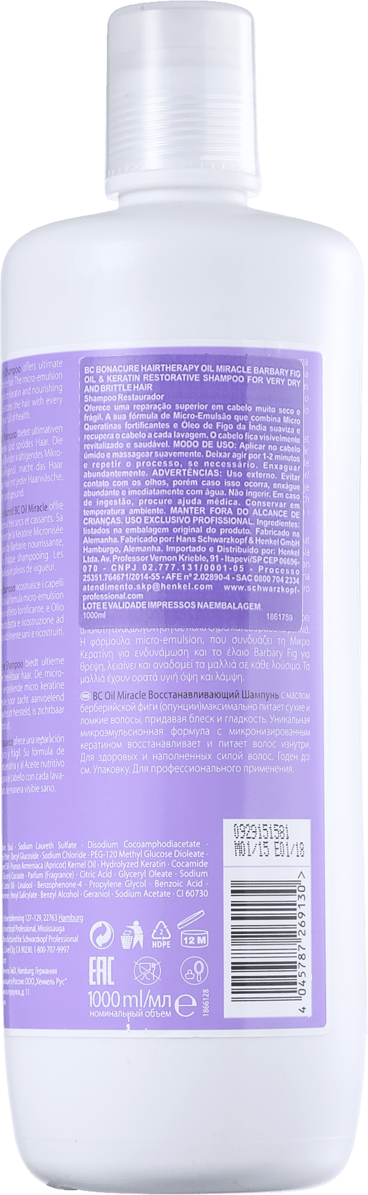 Schwarzkopf Professional BC Bonacure Oil Miracle Barbary Fig - Shampoo 1000ml