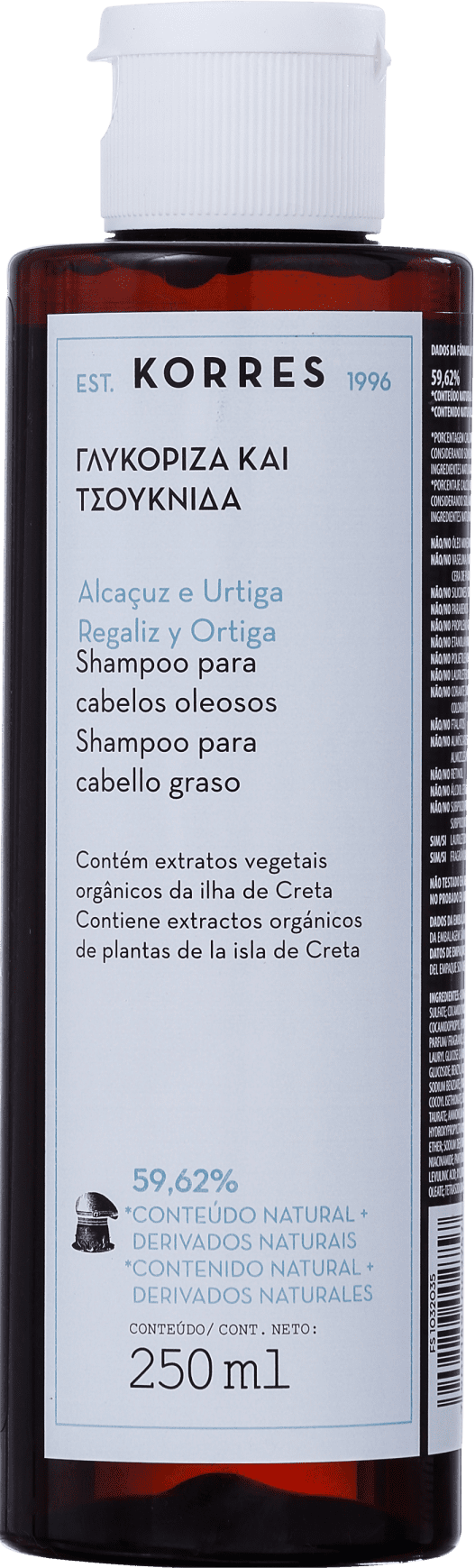 Korres Alcaçuz e Urtiga - Shampoo 250ml