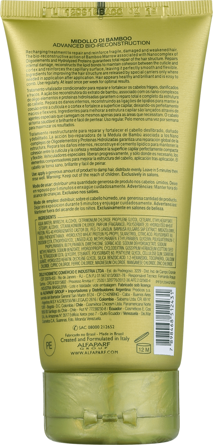 Alfaparf Midollo di Bamboo Recharging - Máscara Capilar 150ml