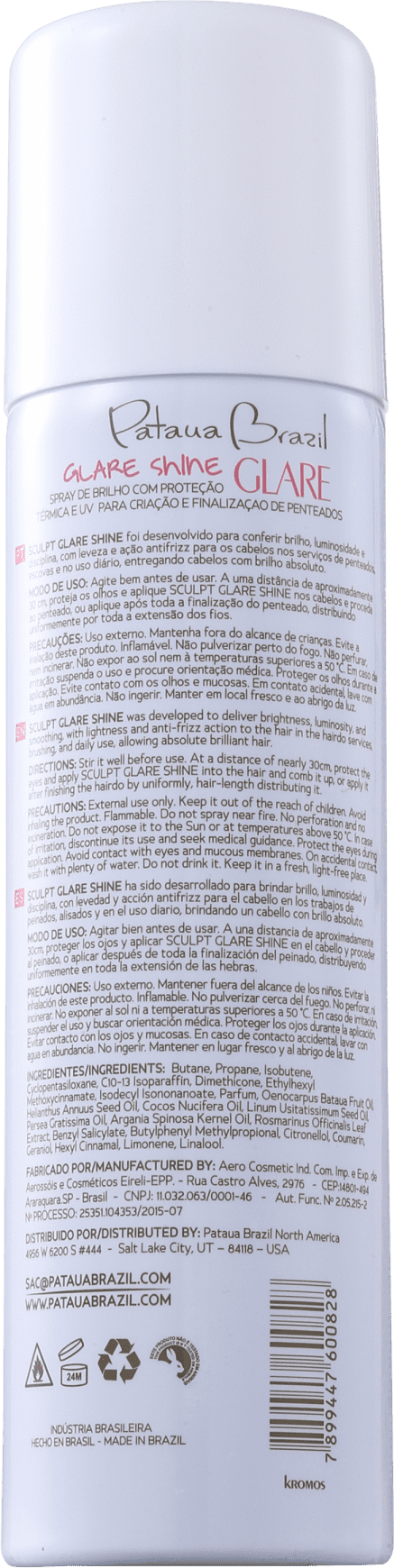 Pataua Brazil Sculpt Glare Shine - Spray de Brilho 150ml