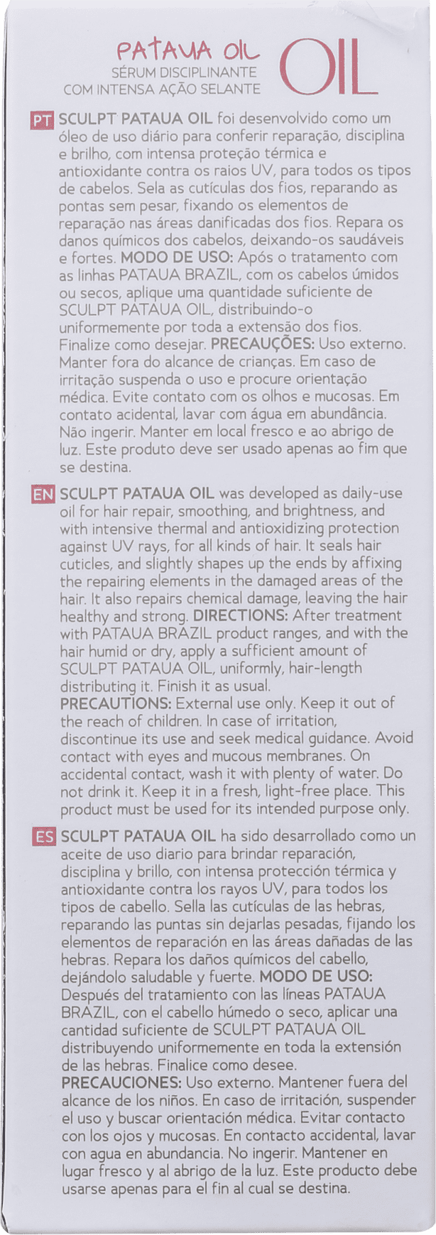 Pataua Brazil Sculpt Patauá Oil - Sérum Anti-Frizz 60ml