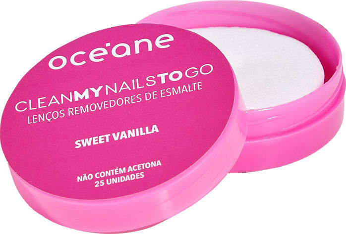 Clean My Nails To Go Sweet Vanilla - Lenço Removedor de Esmalte (25 Unidades)