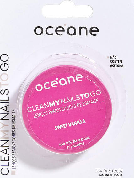 Clean My Nails To Go Sweet Vanilla - Lenço Removedor de Esmalte (25 Unidades)