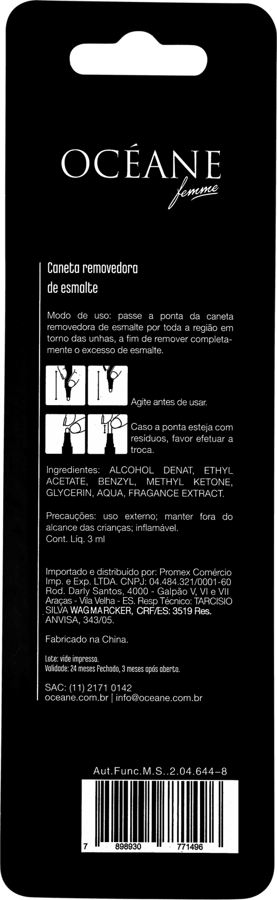 Océanne Femme Clean My Nails To Go - Caneta Removedora de Esmalte 3ml