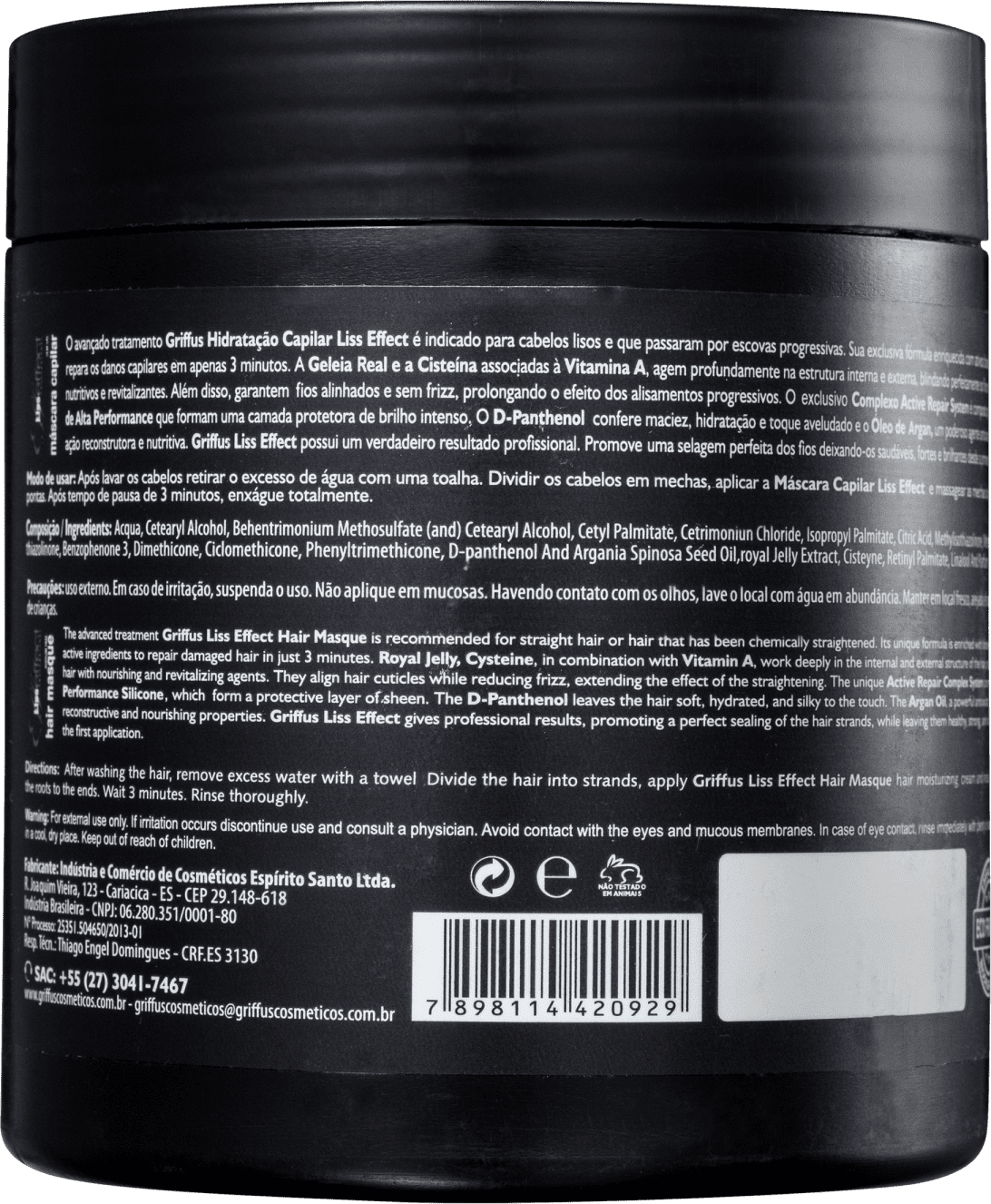 Griffus Liss Effect - Máscara Capilar 500g