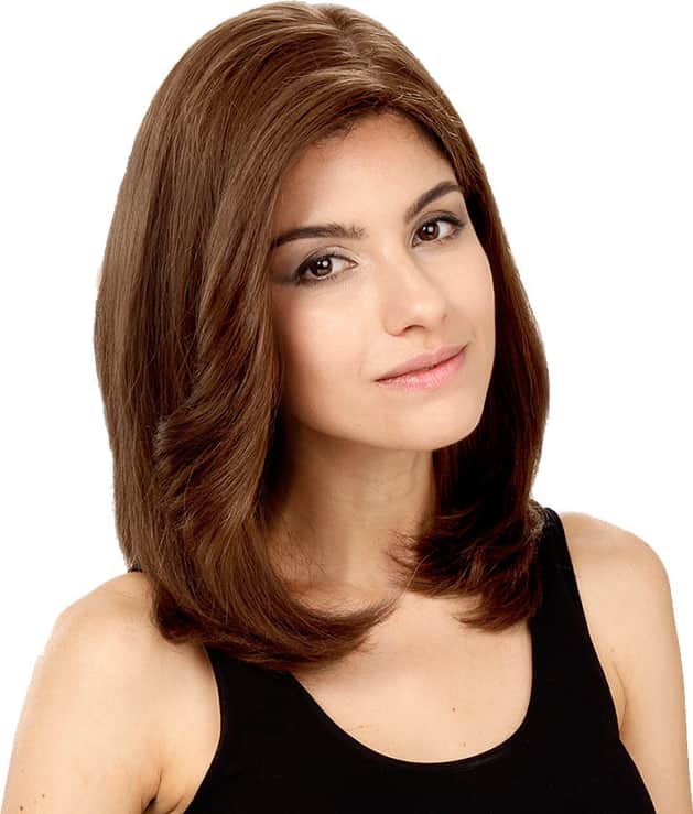 Crown Wigs Carol Castanho Médio/Claro/Louro Escuro - Peruca 35cm