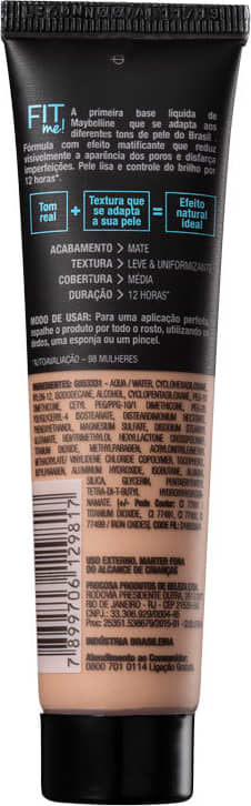 Maybelline Fit Me! Toque Matte + Fresh 150 - Base Líquida 35ml