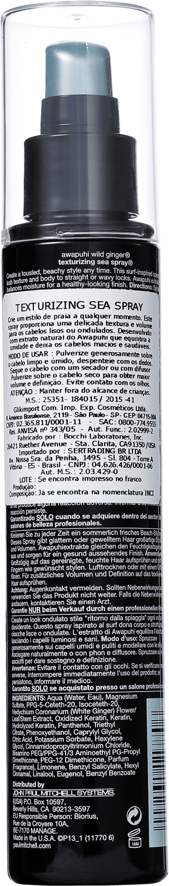 Paul Mitchell Awapuhi Wild Ginger - Spray de Sal 150ml