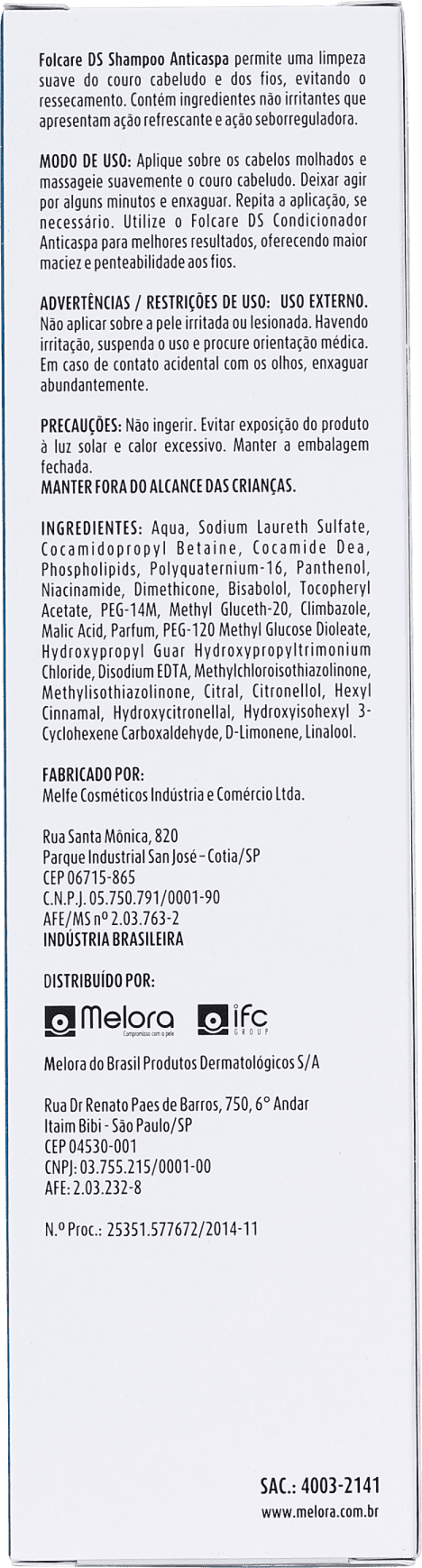 Melora Folcare DS - Shampoo Anticaspa 200ml