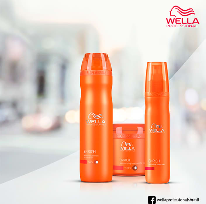 Kit Wella Professionals Enrich Escova Hidratação Poderosa Cabelos Grossos (4 Produtos)
